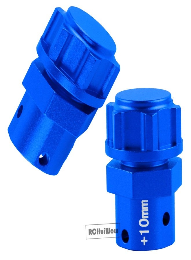 RCHuiWow 10MM Extended Wheel Hub Drive Upgrades Part for 1/8 Kraton/Outcast/Talion/Notorious 6S,1/7 Big Rock/Fireteam/Limitless 6S,Alloy 10MM Extended Wheel Hub Drive w/Anti-dust Cap Nuts,Navy Blue - Image 5